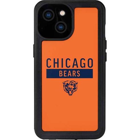 NFL Chicago Bears Orange Performance Series iPhone 15 Waterproof Case